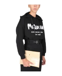 Alexander McQueen Sweatshirt With Graffiti Logo Print -Femme Mode Shop 623bdaa48e39caa53538b19d1aef0aaf