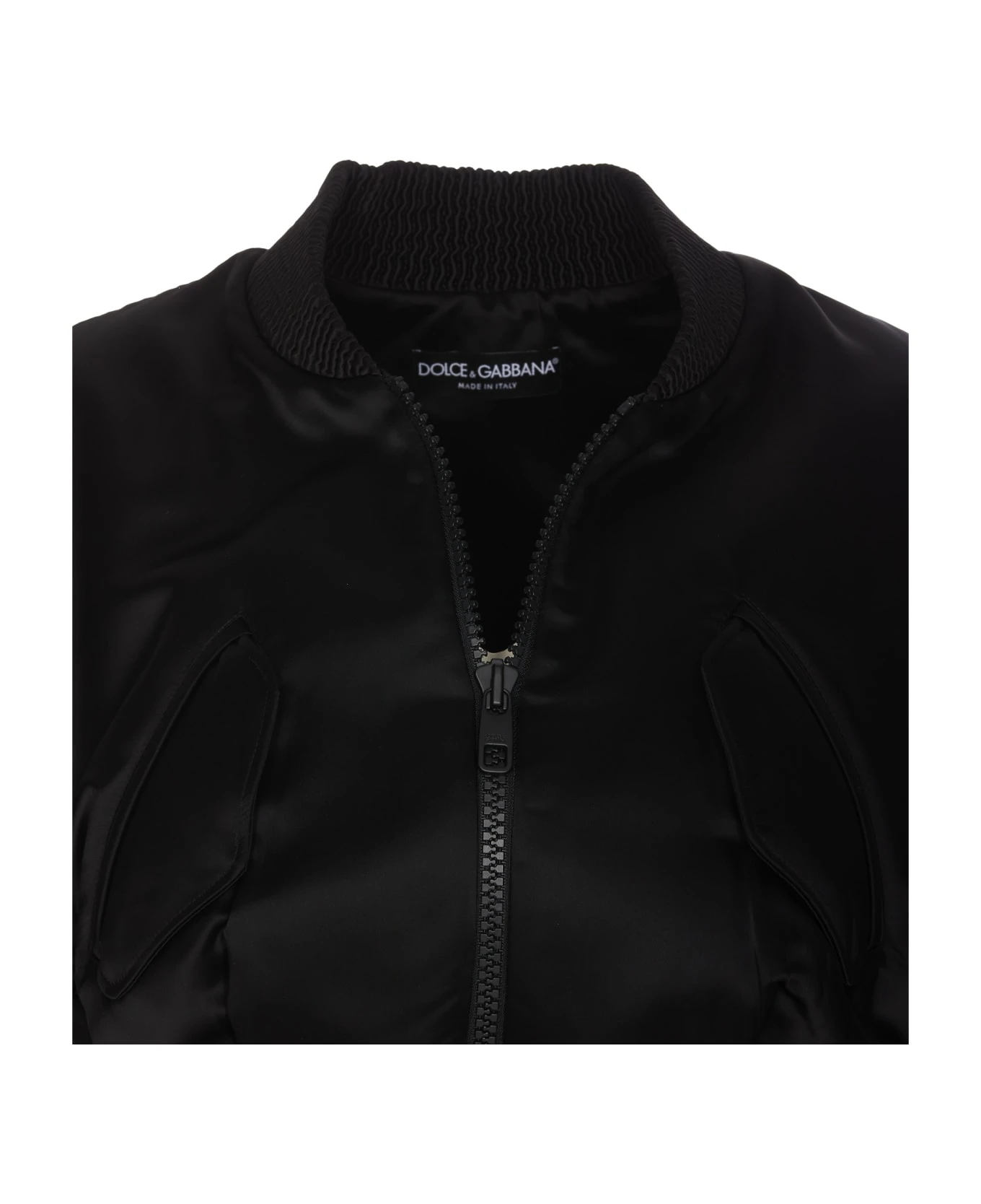 Dolce & Gabbana Short Duchesse Bomber Jacket 6 Dolce & Gabbana Short Duchesse Bomber Jacket - Image 4