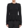 Alexander McQueen Peplum Ruched Jumper