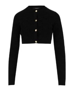 Versace Stretch Viscose Jersey Medusa Cardigan