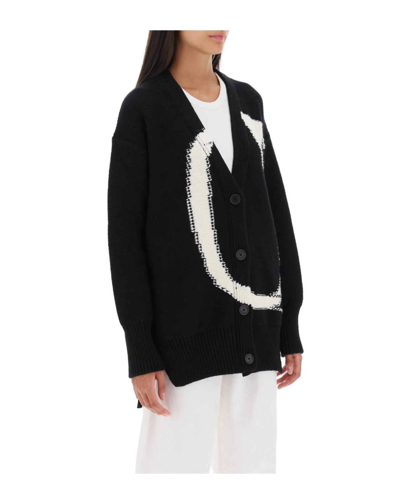 Off-White Ow Logo Intarsia Cardigan 4 Off-White Ow Logo Intarsia Cardigan - Image 2