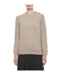 Bottega Veneta Classic Cashmere Sweater With Knot Buttons