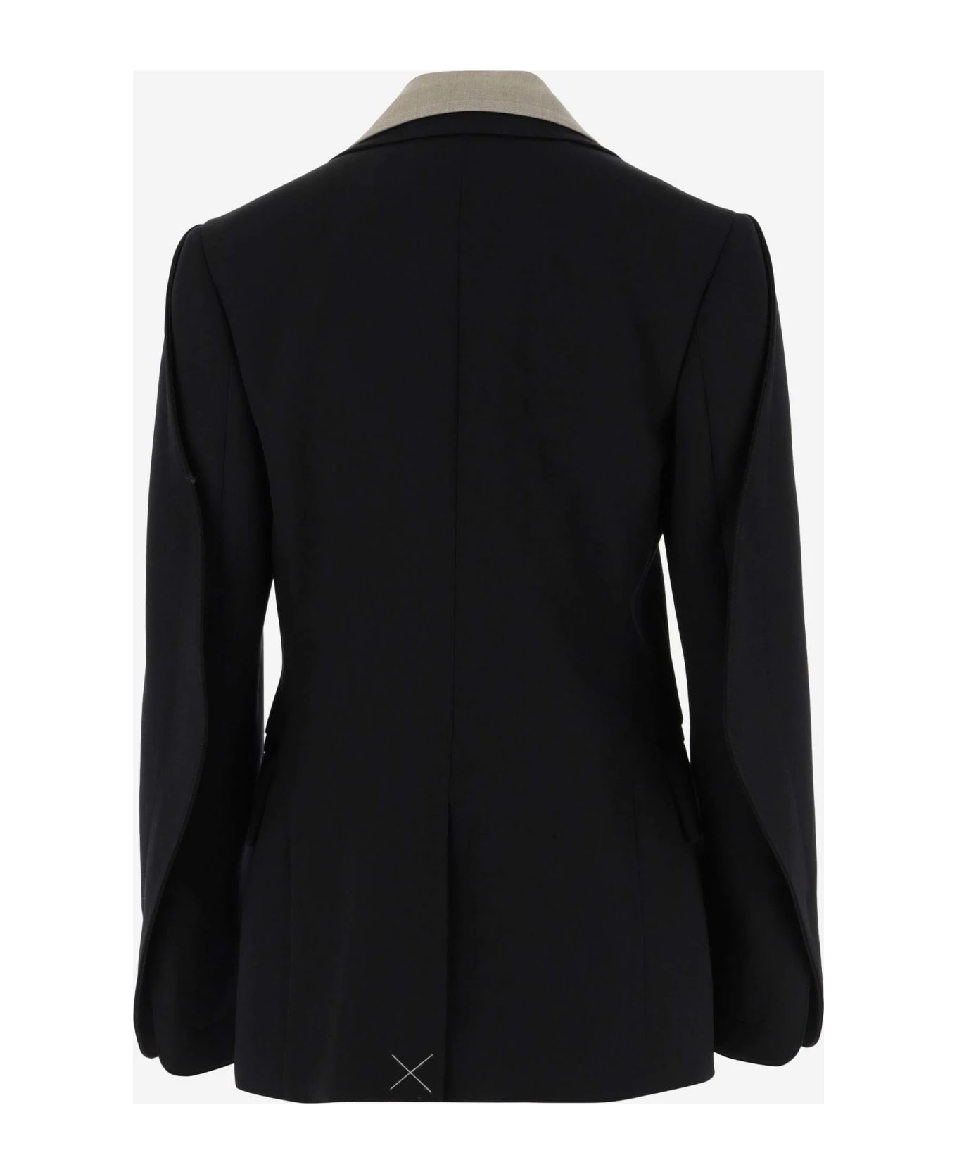 Bottega Veneta Bi-color Wool Single-breasted Jacket 4 Bottega Veneta Bi-color Wool Single-breasted Jacket - Image 2