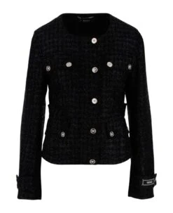 Versace Tweed Jacket With Medusa Elements