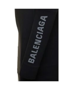 Balenciaga Mini Tight Black Dress With Contrasting Logo Print At The Front In Stretch Polyamide Woman -Femme Mode Shop 787c6214f00e83e404a4d2423e3ec885