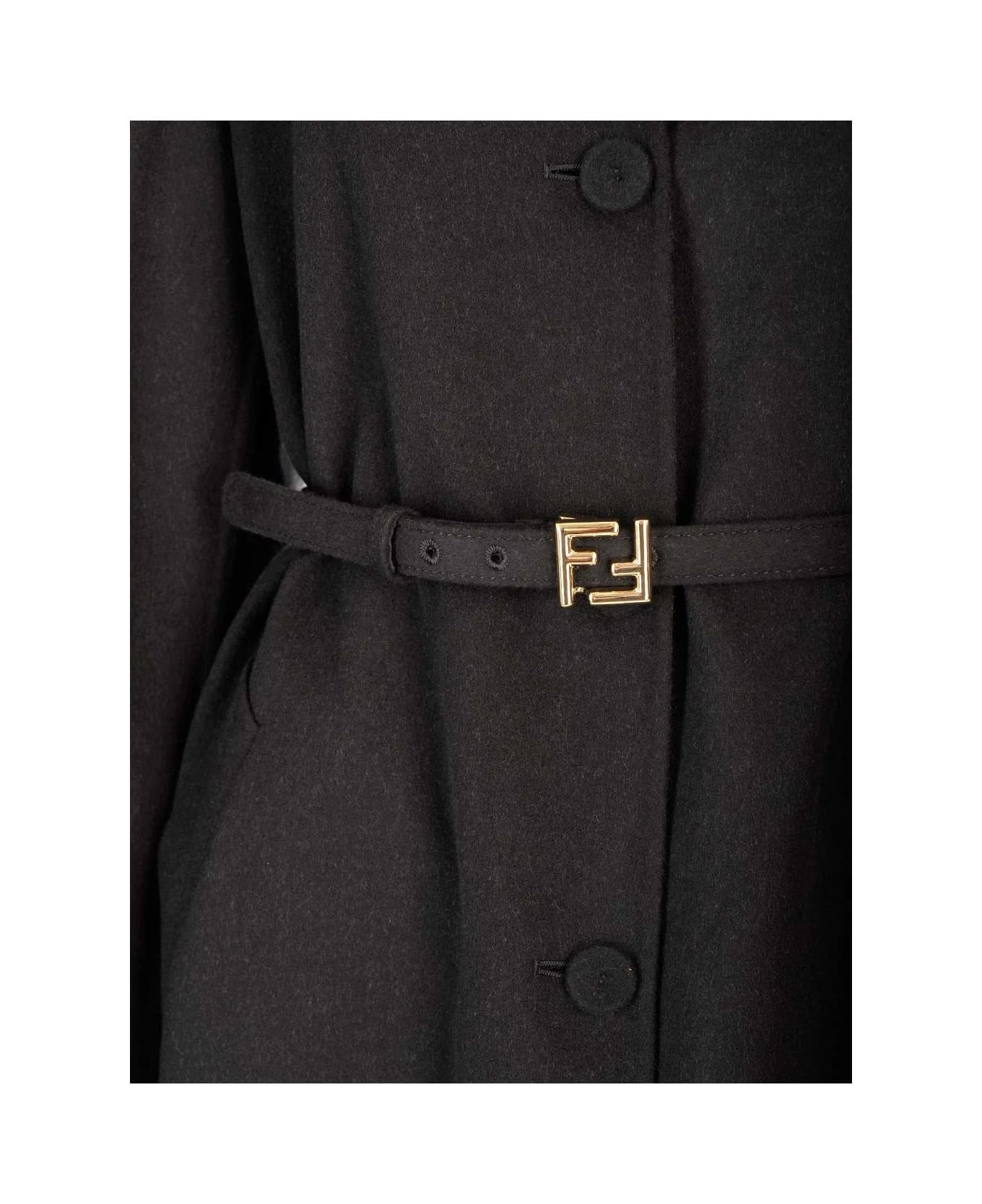 FENDI Wool Coat With Belt 6 FENDI Wool Coat With Belt - Image 4