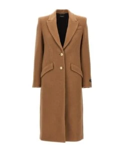 Versace Long Single-breasted Coat