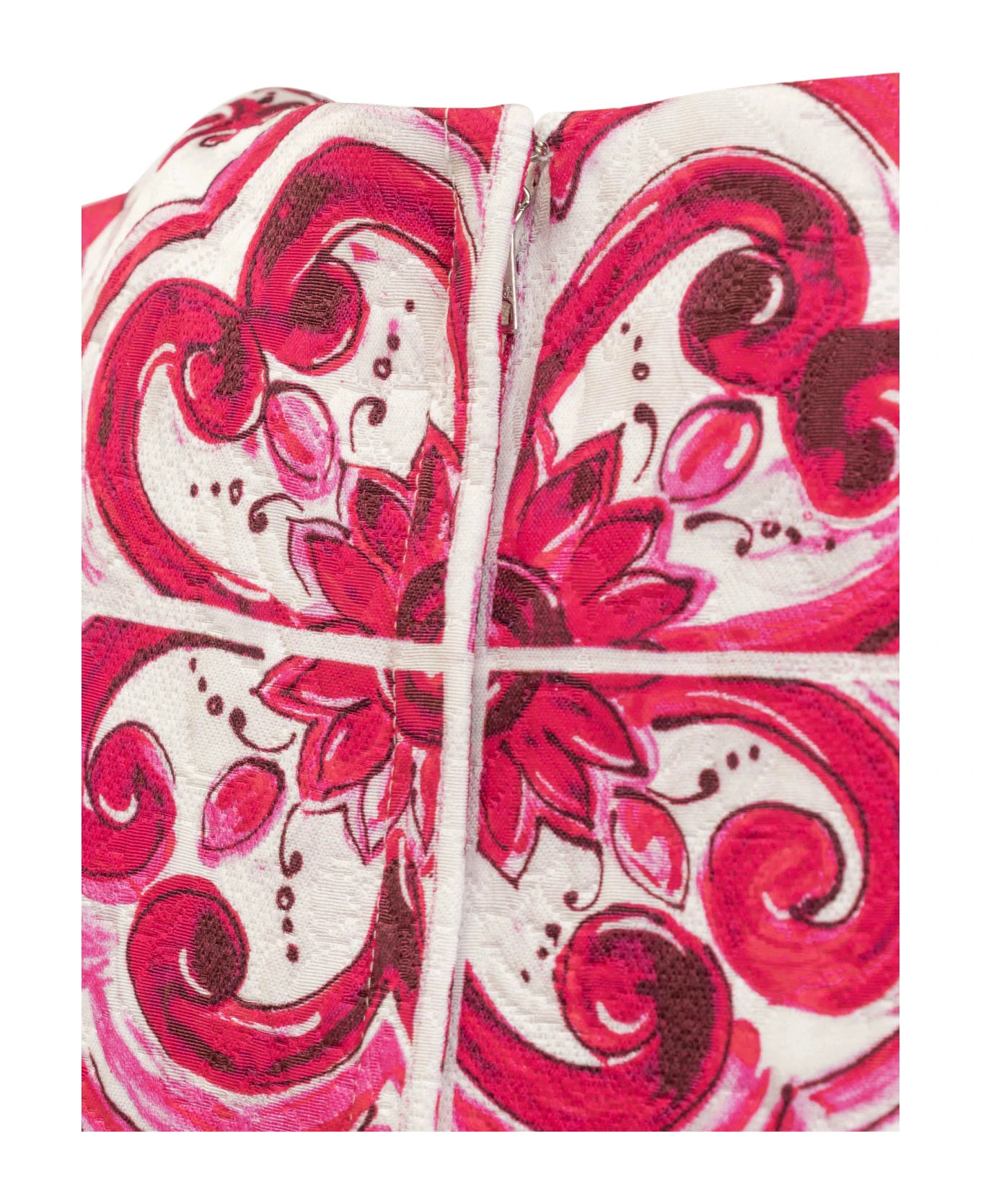 Dolce & Gabbana Short Dress In Brocade Majolica Print 6 Dolce & Gabbana Short Dress In Brocade Majolica Print - Image 4