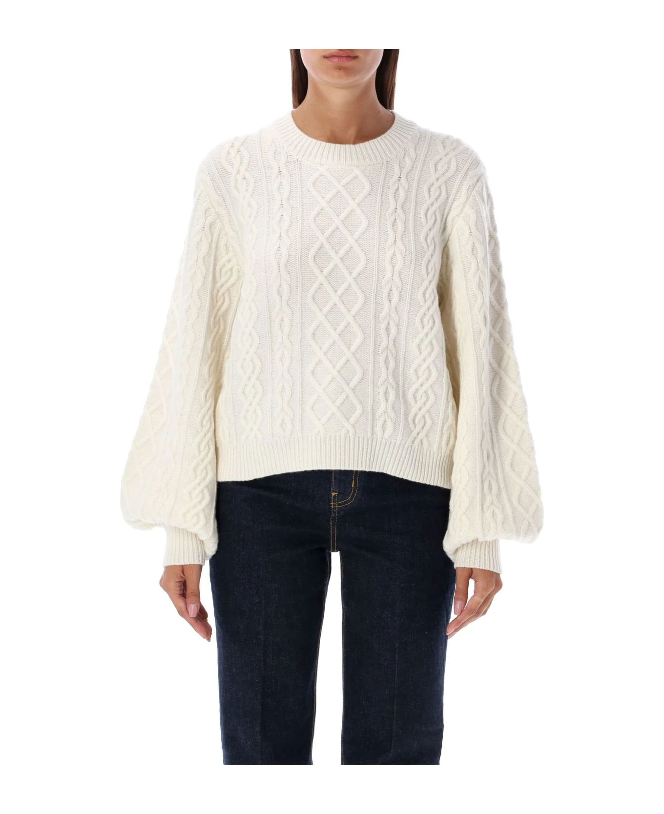 Chloé Balloon Sleeve Knit Cropped 3 Chloé Balloon Sleeve Knit Cropped