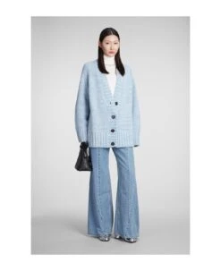 Maison Margiela Cardigan In Cyan Wool -Femme Mode Shop 80c2dfc85cde776bf10fb32cf2f243b3