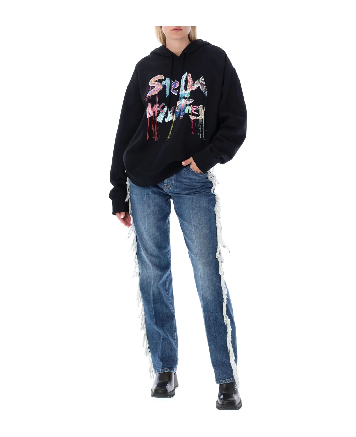 STELLA MCCARTNEY Fringed Straight Leg Jeans 6 STELLA MCCARTNEY Fringed Straight Leg Jeans - Image 4