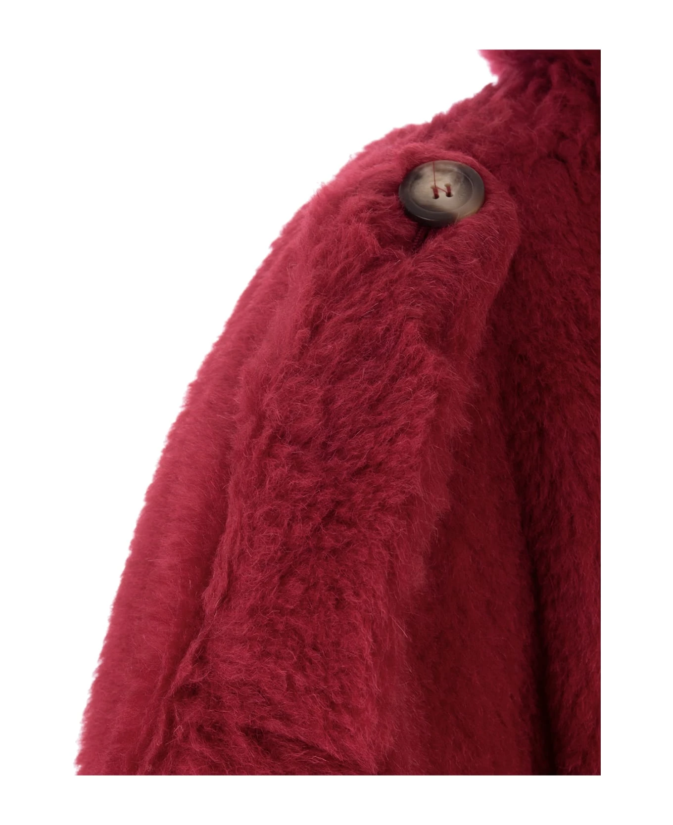 Max Mara Red Placido Cape 6 Max Mara Red Placido Cape - Image 4