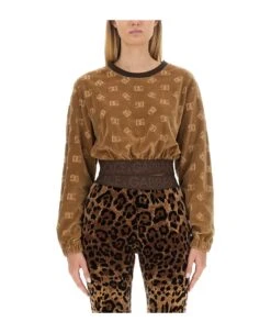 Dolce & Gabbana Short Chenille Sweatshirt