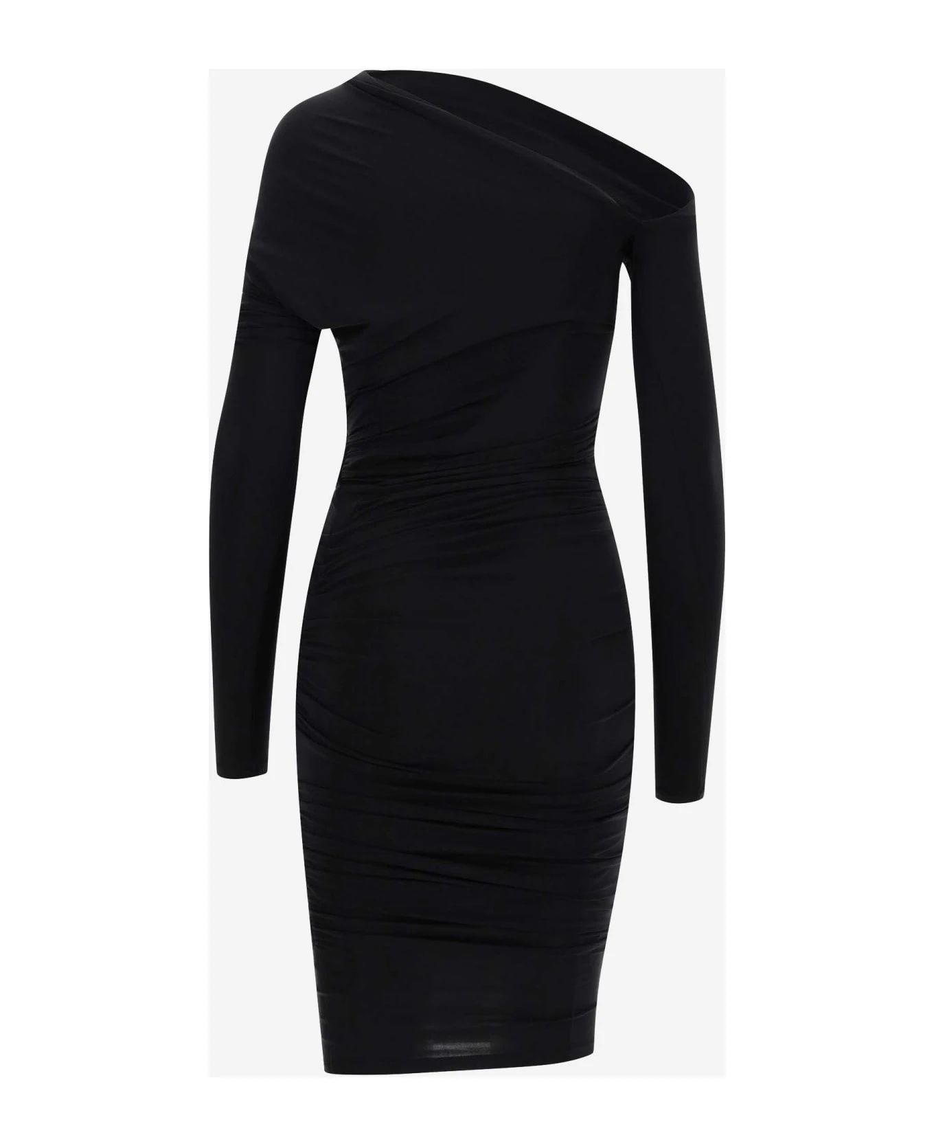 Balenciaga Asymmetrical Cupro Blend Dress 4 Balenciaga Asymmetrical Cupro Blend Dress - Image 2
