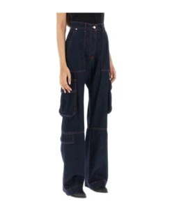 MSGM Cargo Jeans With Flared Cut -Femme Mode Shop 8a47c357ebdc3cf0d1456f2766f2d9bb