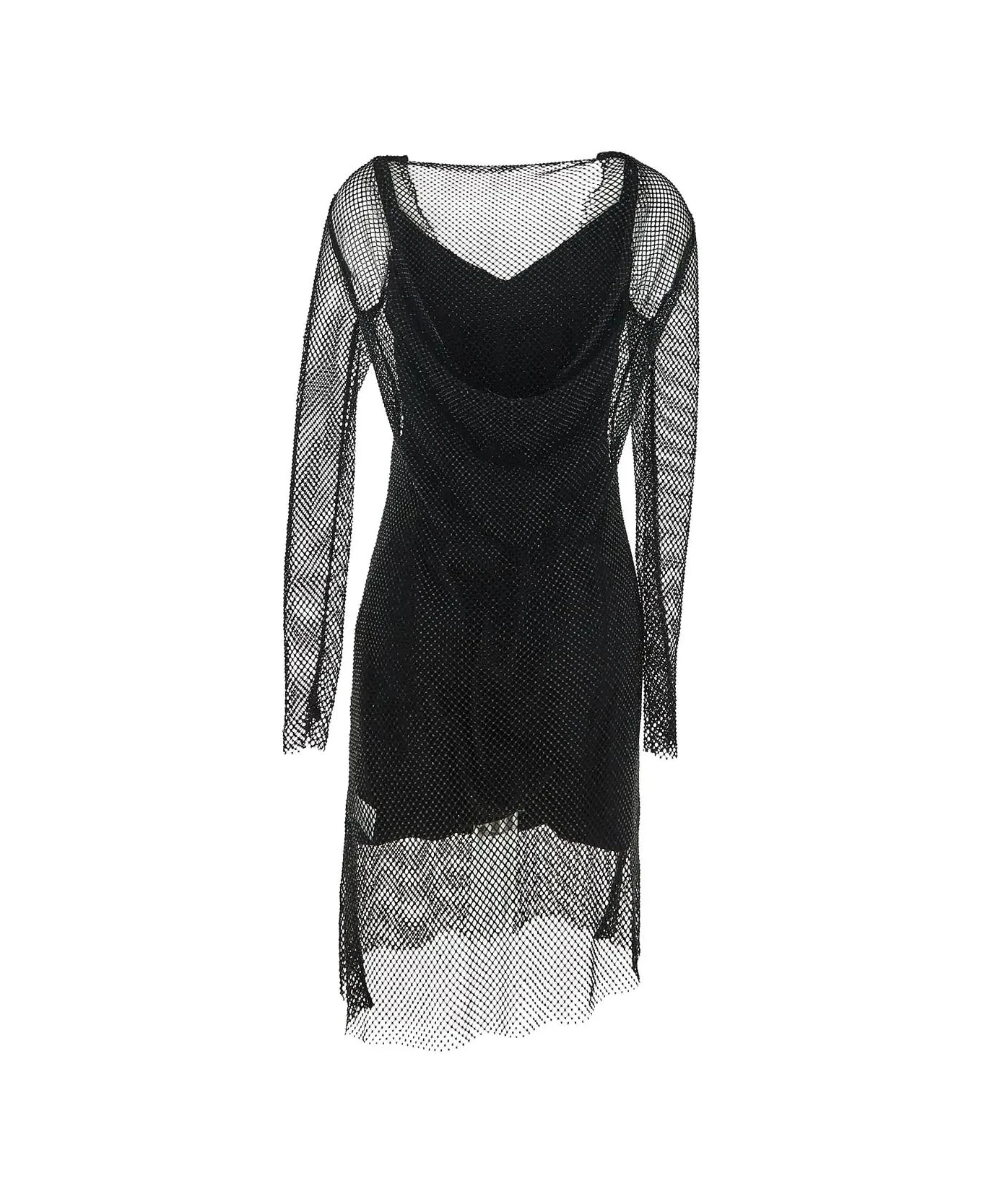 Max Mara Vezzo Short Embroidered Mesh Dress With Crystal 4 Max Mara Vezzo Short Embroidered Mesh Dress With Crystal - Image 2