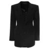 Balenciaga 'hourglass' Black Pinstripe Single-breasted Jacket In Stretch Wool Woman -Femme Mode Shop 8b19a9fd0efab73acf50a35009c8627c
