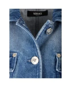 Versace Cropped Denim Jacket -Femme Mode Shop 8ff35c5eb13b1c562807c8994d43155b