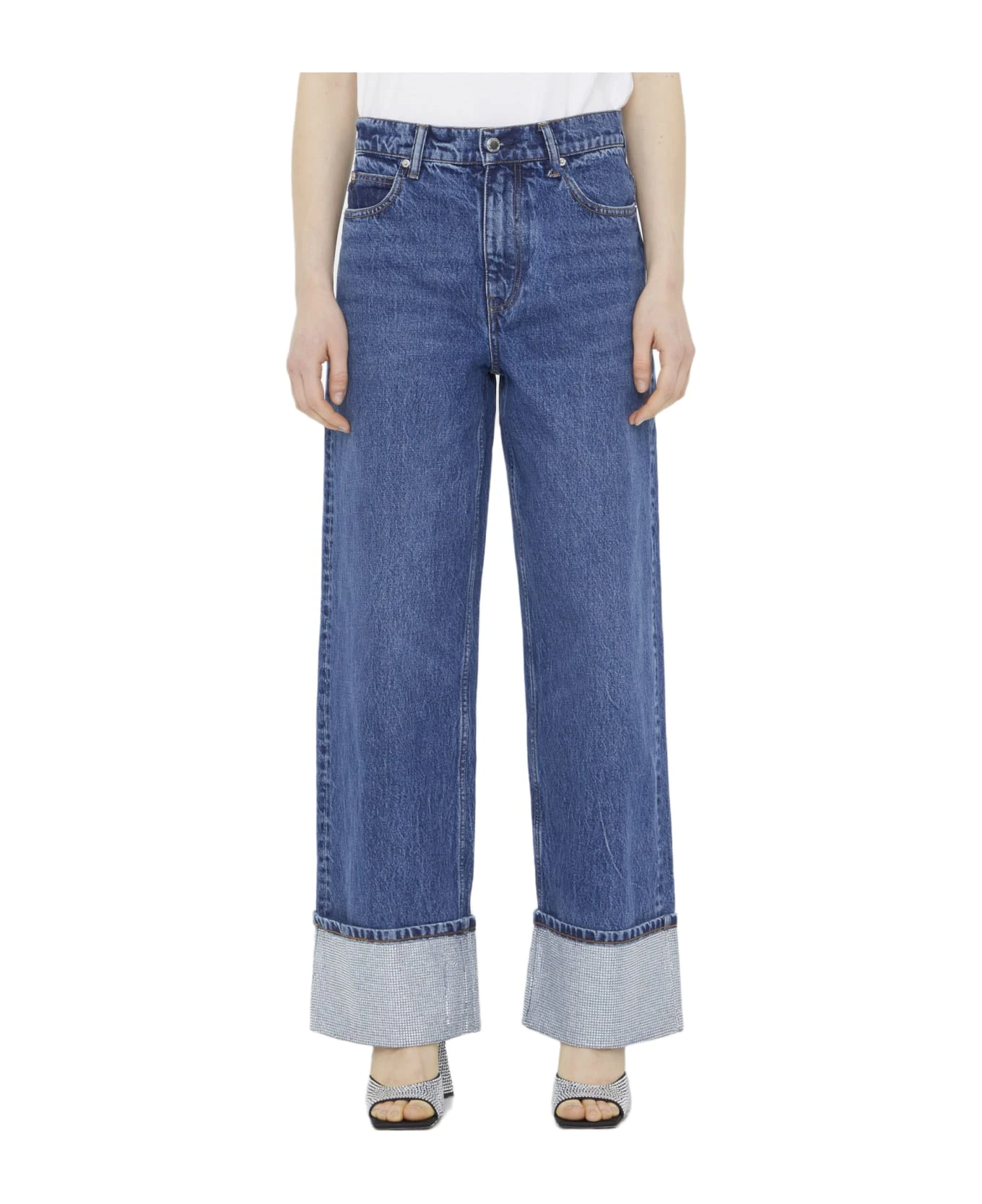 ALEXANDER WANG Denim Jeans With Crystals 3 ALEXANDER WANG Denim Jeans With Crystals