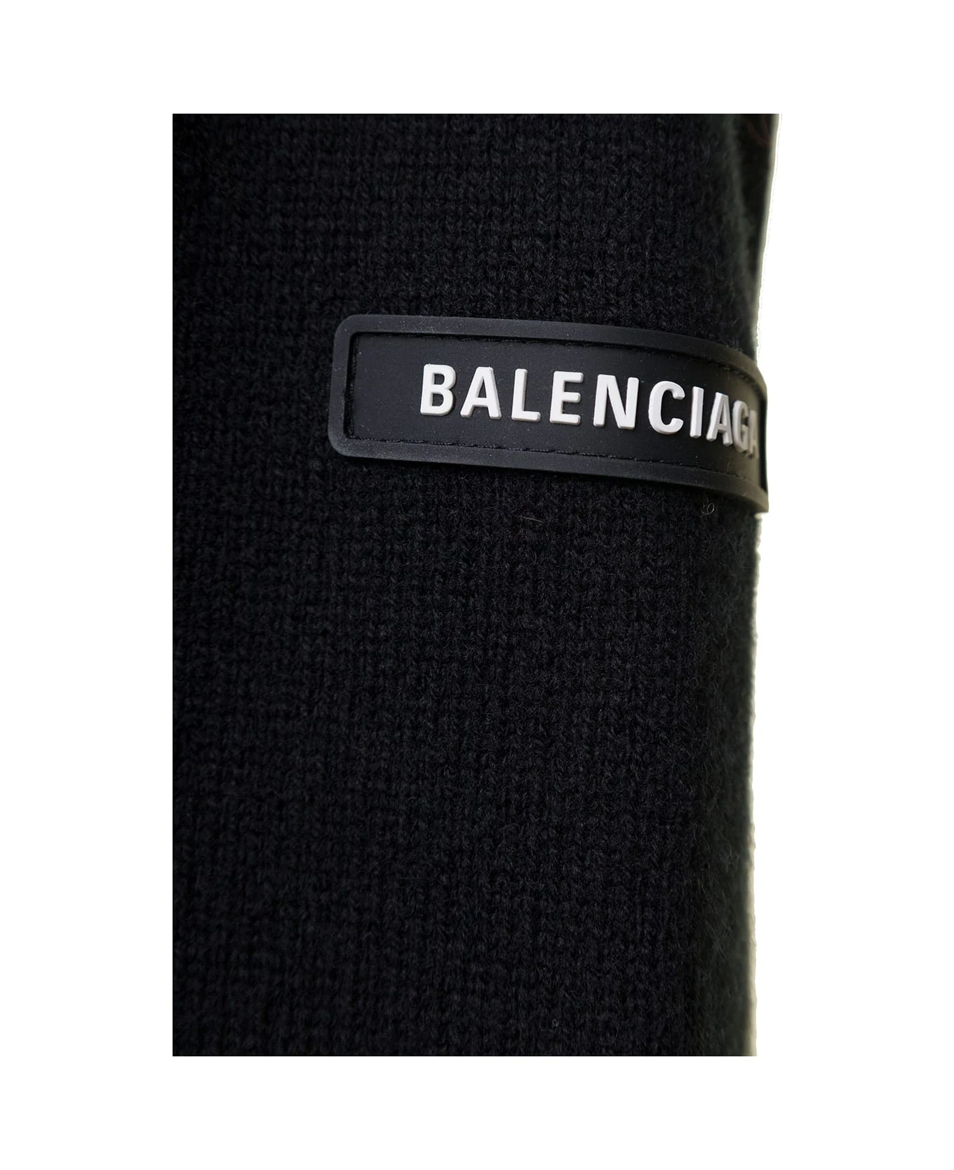 Balenciaga Relaxed Black Cardigan With Logo Patch In Wool Woman 5 Balenciaga Relaxed Black Cardigan With Logo Patch In Wool Woman - Image 3