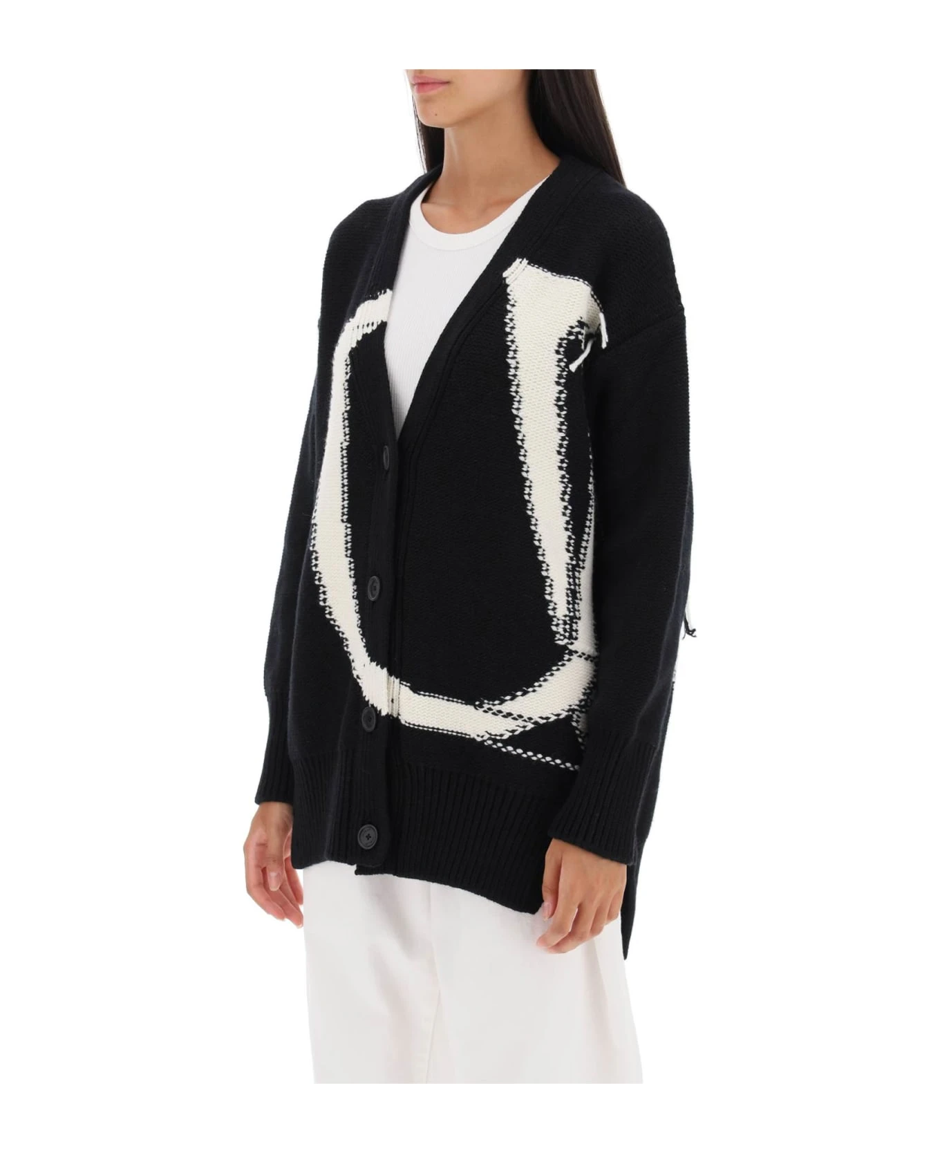 Off-White Ow Logo Intarsia Cardigan 6 Off-White Ow Logo Intarsia Cardigan - Image 4