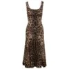 Dolce & Gabbana Mini Brown Dress With All-over Leo Print In Stretch Viscose Woman -Femme Mode Shop 9a009cc23db76cd9543bf6aaa150989e