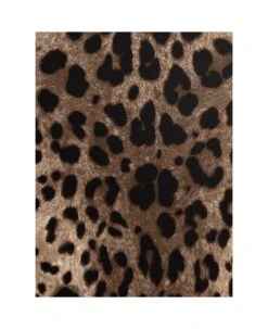 Dolce & Gabbana Mini Brown Dress With All-over Leo Print In Stretch Viscose Woman -Femme Mode Shop 9abea3fdcb583c15d821cca25d46a20f