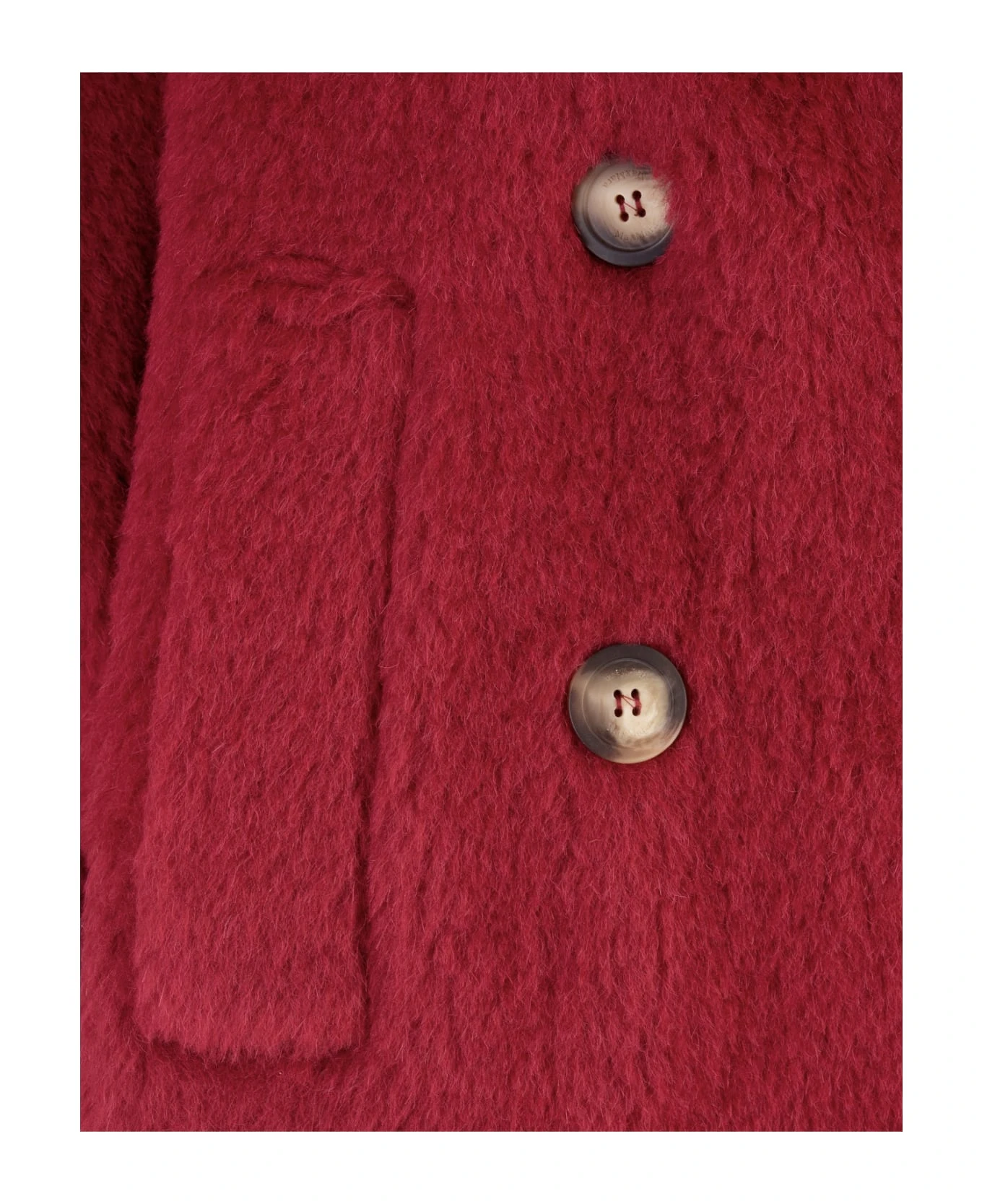 Max Mara Red Placido Cape 7 Max Mara Red Placido Cape - Image 5