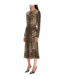 Dolce & Gabbana Midi Dress In Leopard Cady 9 Dolce & Gabbana Midi Dress In Leopard Cady -Femme Mode Shop 9c68ada3a7f93c10b242628c008ed0f8