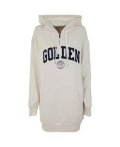Golden Goose Journey W`s Sweatshirt Hoodie Dress W/zip Golden Patch