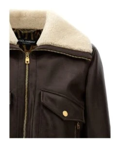 Dolce & Gabbana Sheepskin Eco-leather Jacket -Femme Mode Shop a12cb502d5c71e3dae4001d16cc5bd44