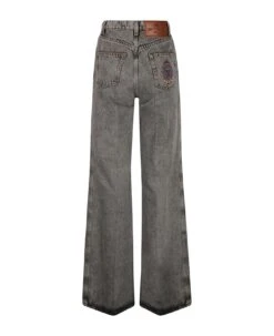 Etro Wide Flare Leg Multi-buttons Jeans -Femme Mode Shop aaf118cf4f0488459f386b0ff070672e