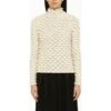 Bottega Veneta Turtleneck Dove 3d Effect In Wool -Femme Mode Shop acc02bb278114d515a9719c5338d466f