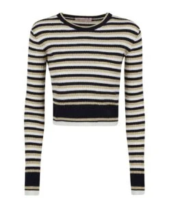 Valentino Garavani Pattern Wool And Lurex Sweater