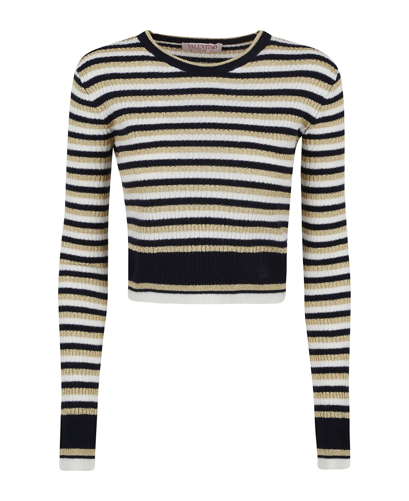 Valentino Garavani Pattern Wool And Lurex Sweater 3 Valentino Garavani Pattern Wool And Lurex Sweater