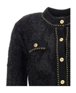 Versace 'medusa' Tweed Cardigan -Femme Mode Shop adc7dc7ec315a2de93cfbb6d0f99d181