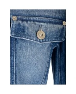 Versace Cropped Denim Jacket -Femme Mode Shop adda3ebc11da3564477097bc7701b861