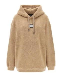 Dolce & Gabbana Maxi Hoodie In Wool Jersey