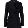 Dolce & Gabbana Single-breasted Wool Blend Blazer -Femme Mode Shop b12b83ead09d28fb628813d05cb8b69e