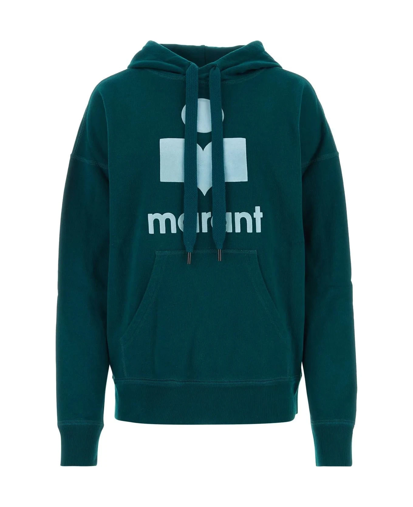 Petrol Blue Cotton Blend Mansel Sweatshirt 3 Petrol Blue Cotton Blend Mansel Sweatshirt