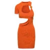 Jacquemus 'la Robe Brilho' Mini Orange Dress With Bead Detail And Cut-out In Lurex Woman -Femme Mode Shop b5d49fb7ca026085c06481031f2fea0a