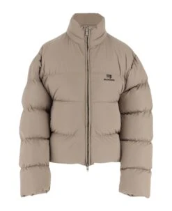 Balenciaga Nylon Down Jacket With Logo