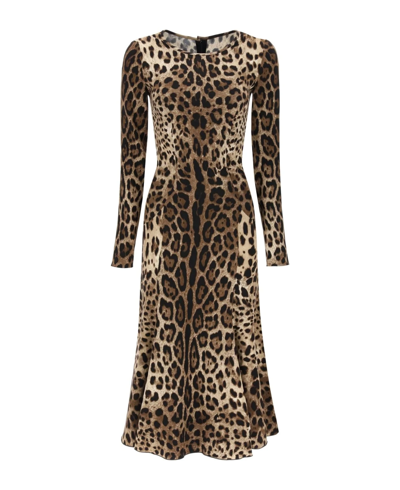 Dolce & Gabbana Midi Dress In Leopard Cady 3 Dolce & Gabbana Midi Dress In Leopard Cady