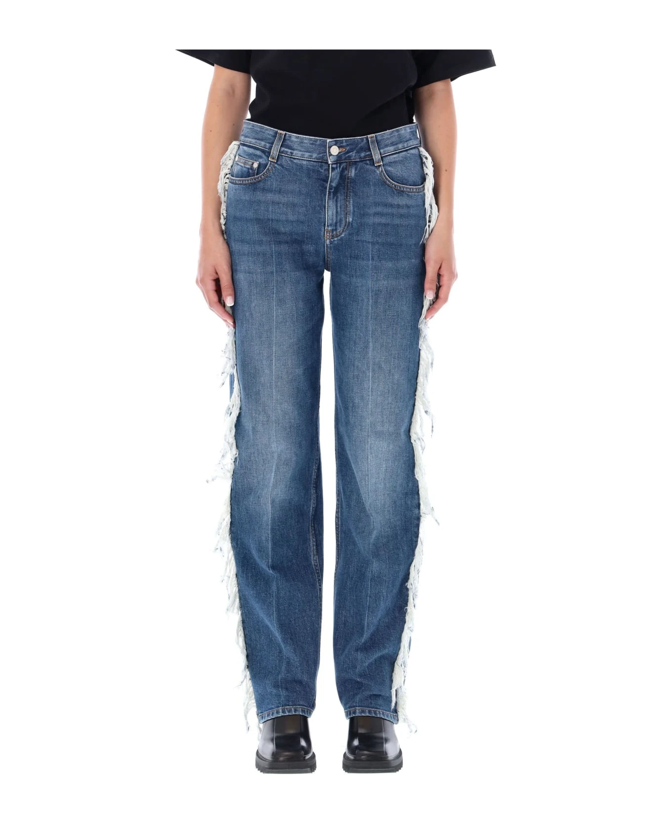 STELLA MCCARTNEY Fringed Straight Leg Jeans 3 STELLA MCCARTNEY Fringed Straight Leg Jeans