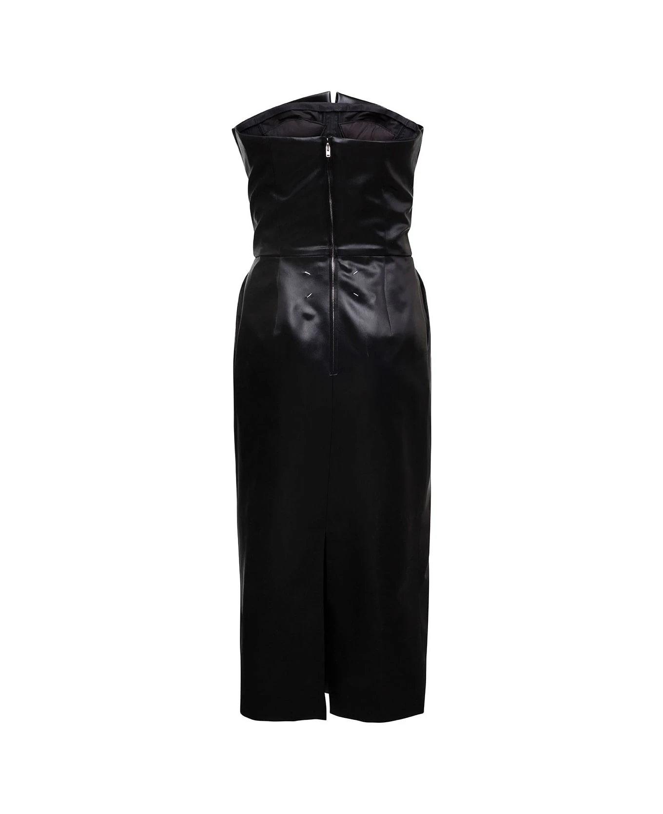 Maison Margiela Back Sleeveless Bustier Midi Dress In Acetate Woman 4 Maison Margiela Back Sleeveless Bustier Midi Dress In Acetate Woman - Image 2