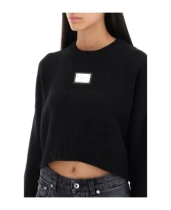 Dolce & Gabbana Logo Plaque Cropped Sweater 9 Dolce & Gabbana Logo Plaque Cropped Sweater -Femme Mode Shop c6202710d640b5f294e84f0869d1bdcb