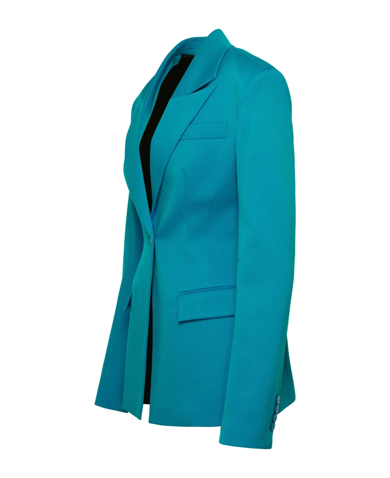 Blue Light Blue Wool Blazer 4 Blue Light Blue Wool Blazer - Image 2