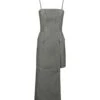 Alexander McQueen Rear Zip Uneven Long Dress -Femme Mode Shop cbb35de1a833ab8af15562281b498e50
