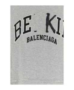 Balenciaga Light Grey Cotton Sweatshirt -Femme Mode Shop cf30a9a7bf7ce1042abef2339e614c92