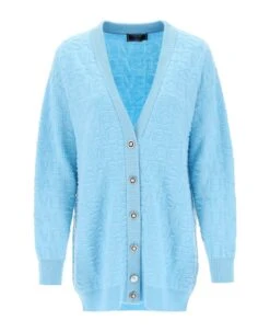 Versace 'la Vacanza' Monogram Maxi Cardigan